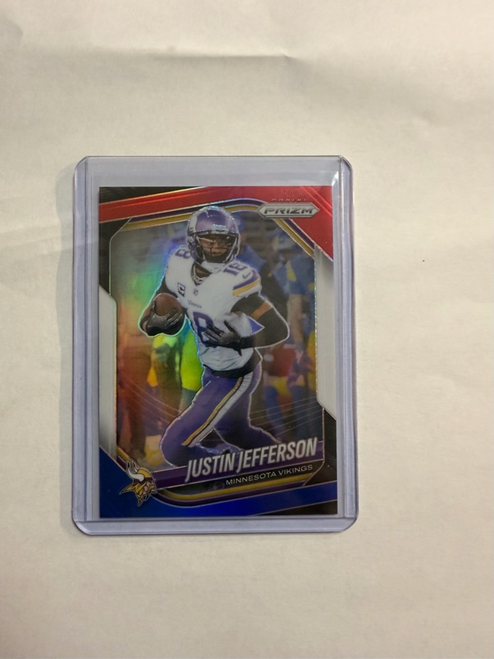 🔥2025 Panini Prizm- Justin Jefferson Red White Blue Prizm SP Vikings